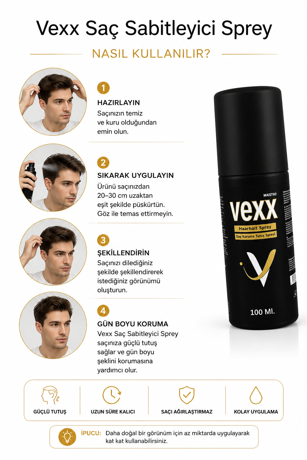 Vexx Saç Sabitleyici Sprey | 100 ml.