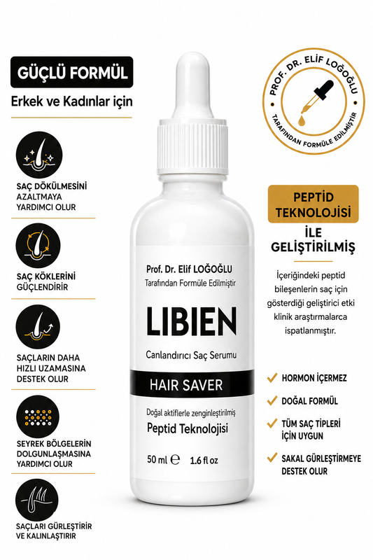 LIBIEN Saç Serumu 50 ML - Saç Dökülmesi Karşıtı Gürleştirici ve Hızlı Uzatma Serumu