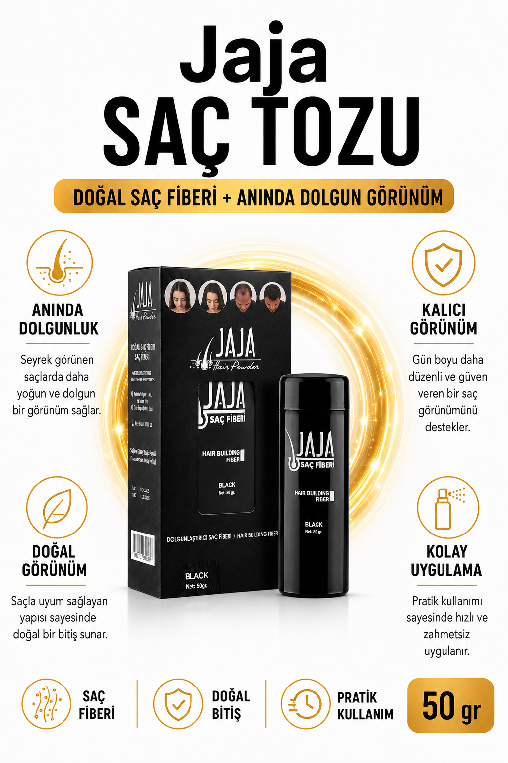 Jaja Saç Fiberi Topik | 50 gr